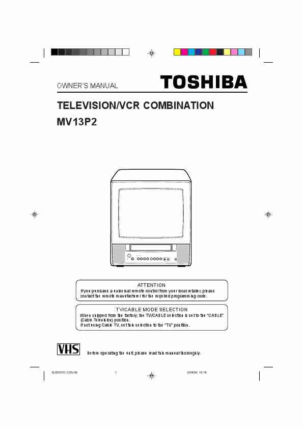 Toshiba TV VCR Combo MV13P2-page_pdf